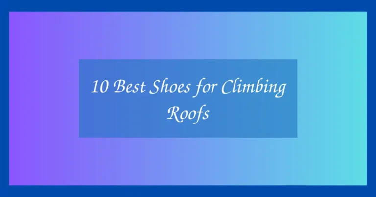 10 Best Shoes for Climbing Roofs