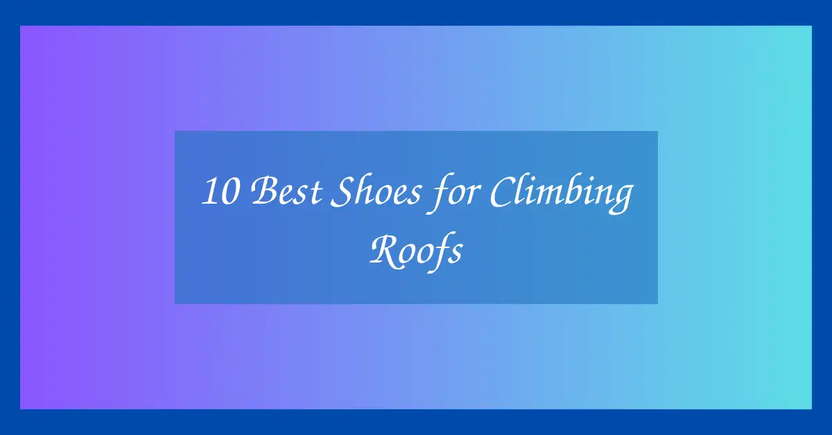 10 Best Shoes for Climbing Roofs
