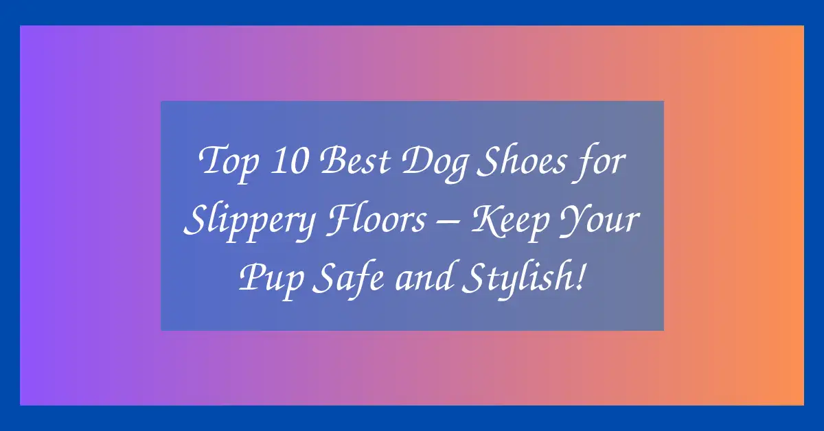 Top 10 Best Dog Shoes for Slippery Floors – Keep Your Pup Safe and Stylish!